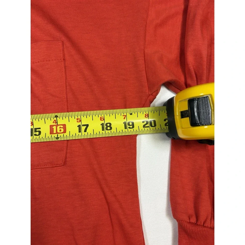 Vtg 80s Hang Ten Long Sleeve Pocket T Shirt Mens M Red Nautical Flag Surf USA